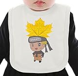Leafhead ネクタイを有する有機ビブ Medium