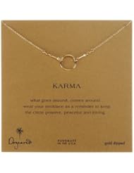 Dogeared "Karma" Gold-Plated Sterling Silver Circle Necklace