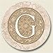 AutoCoaster ~ Monogram initial G ~ Tile Drink Coaster for car cupholder - code 574