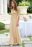 Shirred Lace Gown