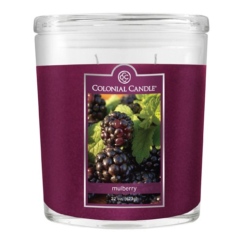 Colonial Candle 22-Ounce Scented Oval Jar Candle, Mulberry