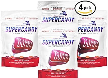Pack of 4 - Supercandy Gummy Multi-Berry Flavored