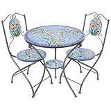 Azzurra Three-Piece Mosaic Bistro Set