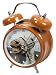 Kitchen & Housewares : Zeon Wacky Waker Horse Twin Bell Alarm Clockwith Actual Horse Sound. Stylish Brown Case with Enamel Finish