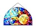 Celestial Stained Glass Suncatcher Window Panel 16.5 W X 10.5 H Joan Baker Designs AP505