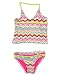 Jantzen "Zaggle" 2-Piece Tankini (Sizes 4 - 6X) - lime/pink, 6x