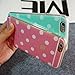 iPhone 6 Plus/6S Plus Case (2-Piece Combo Set),Blingy's Bling Bling Polka Dot Light Glitter Style Flexible Soft TPU Cases for iPhone 6 Plus/6S Plus (5.5 inch) (Solid Pink and Green)