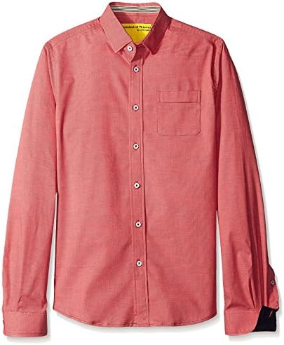Descendant of Thieves Men's Micro Houndstooth Shirt, Red, L