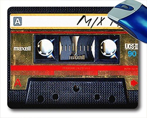 Classic Retro Gold Mix Cassette Tape Black 9"*7" mouse pads custom