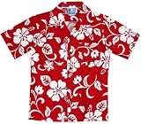 Classic Hibiscus Boy's Hawaiian Aloha Cotton Shirt