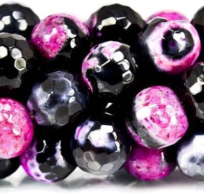 Neon Honeycomb Agate Beads Faceted 8mm Round, 14" length, 45 pcs