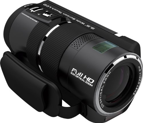 Rollei Movieline SD 230 Camcorder (5 Megapixel Kamera, 8,9 cm (3,5 Zoll) TFT-Display, Full HD, 23-fach optischer Zoom, USB 2.0) schwarz