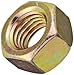 Steel Hex Nut, Zinc Yellow-Chromate Plated Finish, Grade 8, 1/4