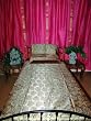 Antique Gold Silk Bedding Set Bed Cover Indian Bedspread for Bedroom-3pc Set Twin