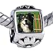 Gold Travel Australian Shepherd Photo Flower European Charm Bead Bracelets - Pandora & Bracelet Compatible