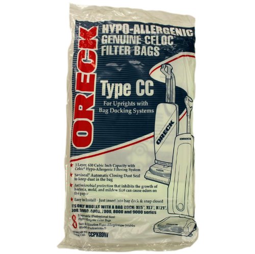 Oreck Bag Docking Systems Hypo-Allergenic Type CCBags 8-Pack Part Number CCPK8DW