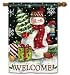 Woodland Snowman Winter Christmas Standard House Flag