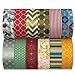 allydrew Washi Tapes Decorative Masking Tapes, Set of 12, ADSET17