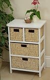 Henley 4 Drawer Small White Cabinet