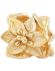 Reflection Beads Silver Gold Plated Open Azalea Flower Bead