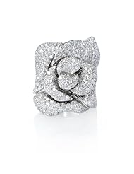 Diamond 18k White Gold Floral Ring