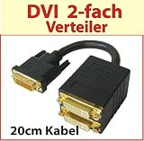 DVI - Verteiler 2-fach High End ;1x DVI-Stecker 24+1 pol. auf 2x DVI-Kupplung 24+1 pol.