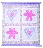 Snuggle Sac Hearts and Flowers 100% Cotton Wall Tidy