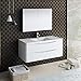 Fresca Tuscany 48" Glossy White Wall Hung Modern Bathroom Vanity w/Medicine Cabinet