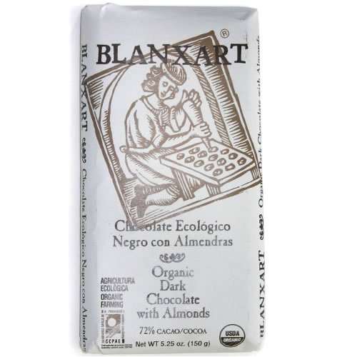 Organic Dark chocolate with Almonds bar by Blanxart