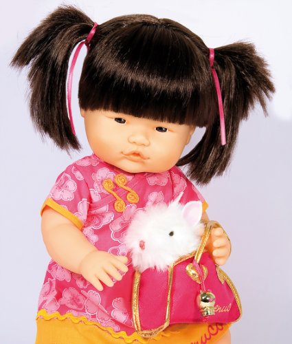 Imagen 3 de Famosa Nenuco Niña china - Muñeca china con conejo de juguete y bolso
