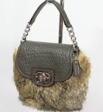 NEW AUTHENTIC COACH OCCASION RABBIT FUR SMALL HANDBAG (Heather) Limited Edition