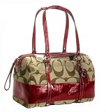51EkIpHXIKL. SL160  Coach Signature Red Stripe Zip Satchel Handbag