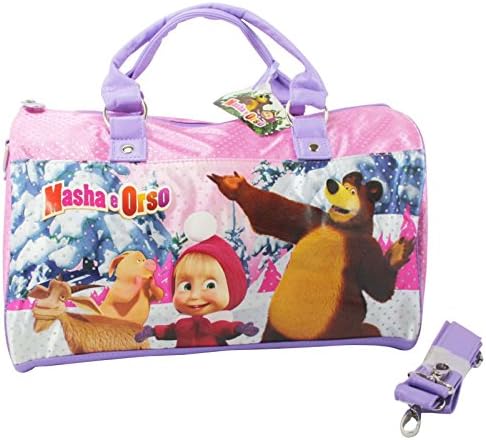 Masha and Bear Women's Synthetic Sport Handbag Gym Pool School Pre-Scolar One-Size Pink