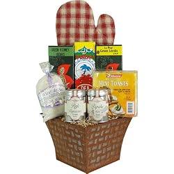 Hearty Soup Gourmet Gift Basket for Cooks with 2 Tins of Spice