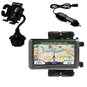 Garmin Nuvi 760 Car Cup Holder with Car Charger - Uses Gomadic TipExchange