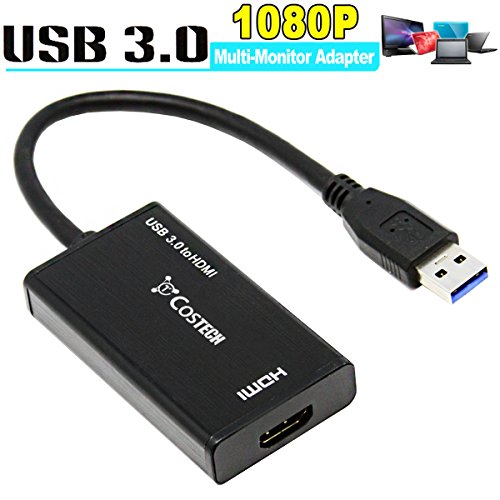 Usb 3.0 to hdmi multi monitor adapter, costech hd 1080p output ex…