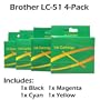 Brother LC-51 4-Pack Compatible Ink Cartridges