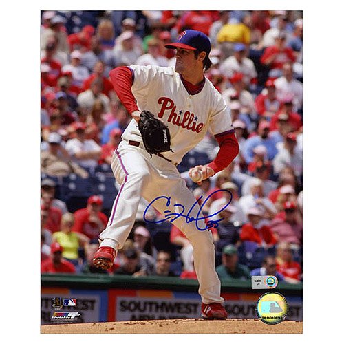 Mounted Memories Philadelphia Phillies Cole Hamels Autographed 8X10 Ball Photo