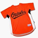 Baltimore Orioles Authentic MLB Cool Base Batting Practice Jersey by Majestic Athletic (Orange)