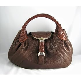 <b>Fendi Handbags (Brown) 8BR511 Spy Bag Leather</b>