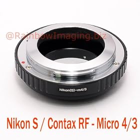 RainbowImaging Nikon S & Contax RF Rangefinder Lens to Micro 4/3 Four Thirds System Camera Mount Adapter, Olympus PEN E-P1, PEN E-P2, PEN E-PL1, Panasonic Lumix DMC-GF1, GH1, G1, G2, G10