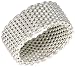 Sterling Silver 8mm (5/16") Mesh Ring, sizes 5, 5.5, 6, 6.5, 7, 7.5, 8, 8.5, 9, 9.5, 10, 10.5