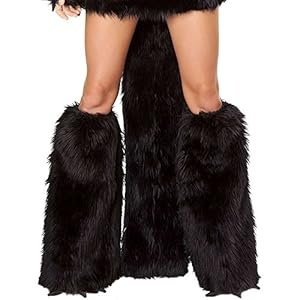 Black Cat Fur Legwarmers