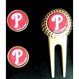 PhiladelphiaPhilliesDivotToolGolfBall2MarkerSet