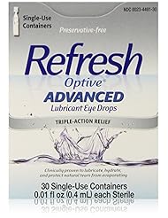 From Amazon.com. Click for details:
 Health and Beauty: Refresh Optive Advanced Preservative Free Lubricant Eye Drops 30ct. - Everready First Aid Health and Beauty: Refresh Optive Advanced Preservative Free Lubricant Eye Drops 30ct. - Everready First Aid