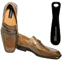 Kenneth Cole New York Syn-tac-s Taupe Leather Dress Loafers Men