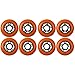 KSS Outdoor Asphalt Formula 89A Inline Skate X8 Wheels, Orange, 72mm