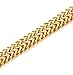 FIBO STEEL Stainless Steel 12MM Two-Strand Wheat Chain Bracelet for Men Punk Biker Bracelet,9.1 inches Gold-Tone