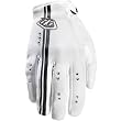 Troy Lee Designs Ace Women's MX Motorcycle Gloves w/ Free B&F Heart Sticker Bundle - White