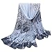 Chiffon Scarf, Malltop New Fashion Women Beautiful Rose Pattern Printed Shawl Wrap Scarves